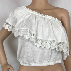 American Rag Off One Shoulder Crop Top